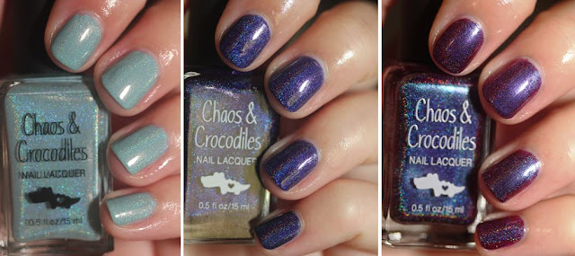 Chaos & Crocodiles Hella Holo Customs Cheshire Rose, Narwhals Eat Macarons Too Cosmic Crystal