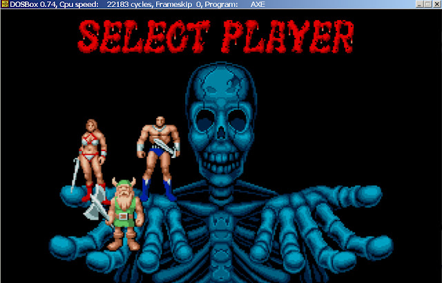 Golden Axe - Select Player Desription