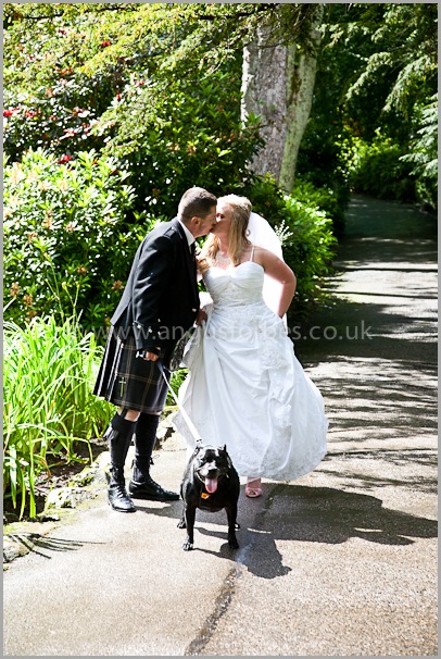 dog at wedding wedding photography at the cults hotel aberdeen