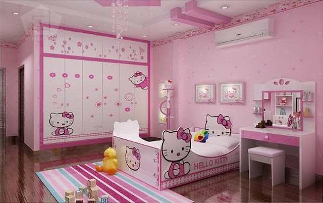 Trang tri phong ngu Hello Kitty dep 05