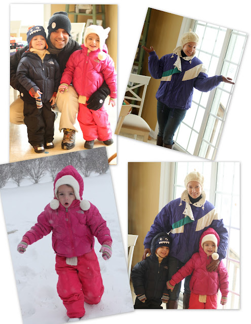 Kids Northface coats, Kids Northface jackets, Target snow pants, kids in snow, sledding, fashion blog