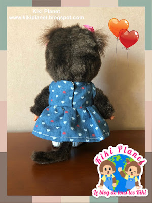 kiki monchhichi Valentin saint handmade fait main couture sewing doll clothes