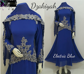 baju nikah royal blue