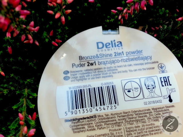 Delia, puder 2w1 brązująco-rozświetlający