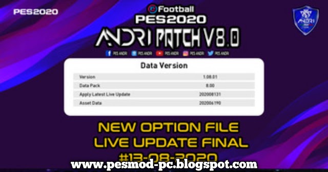 PES 2020 New Option File Update For Andry Patch V8