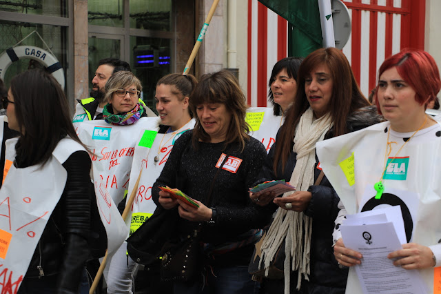 manifestaciónb trabajadoras de supermercados Dia