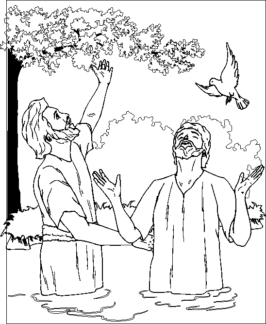 Baptism Coloring Pages Coloring Home