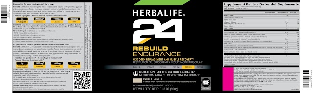 REBUILD ENDURANCE Ingredientes 