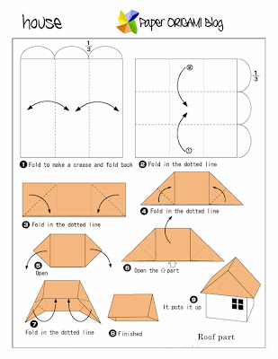 House Origami Folding Diagram