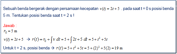 Contoh Soal Vektor Posisi Kecepatan Dan Percepatan