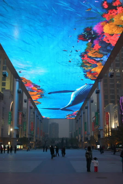 Virtual Aquarium di Mall Beijing, China