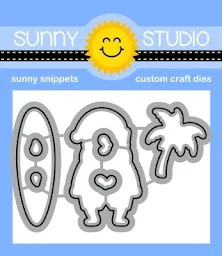Sunny Studio Stamps Surfing Santa Metal Cutting Dies Set