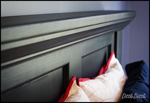 Benjamin Moore Polo Blue Headboard
