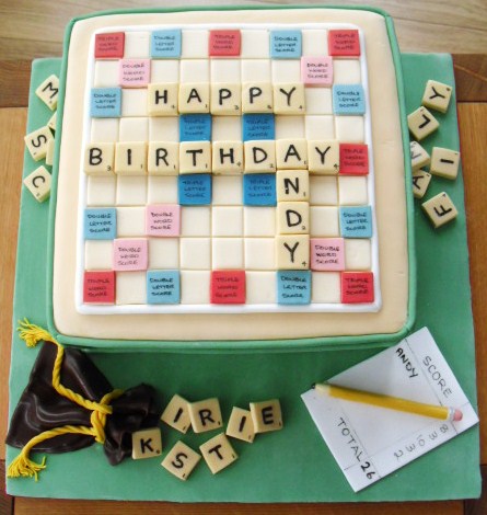 Birthday Cakes  on Cake Walk  Scrabble Board Birthday Cake