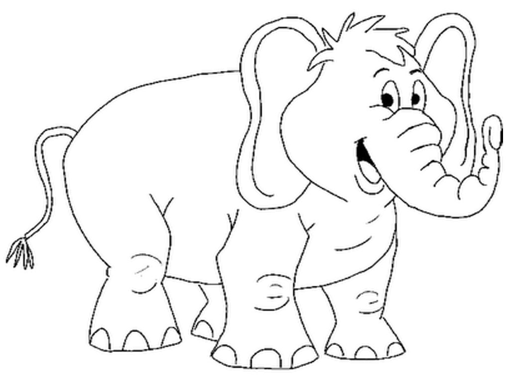 Elephant Big Animals Coloring Pages