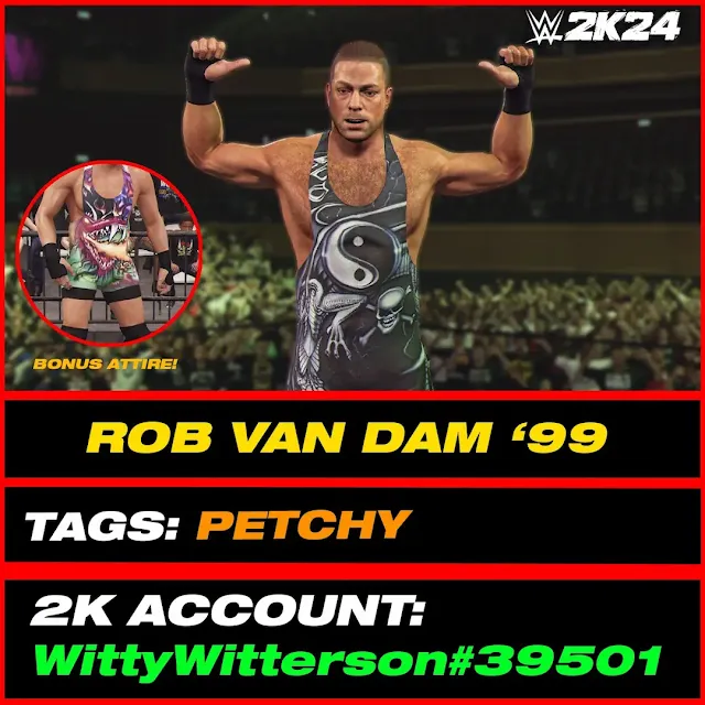 WWE 2K24 RVD '99 & Hairstyle Update (CAW)