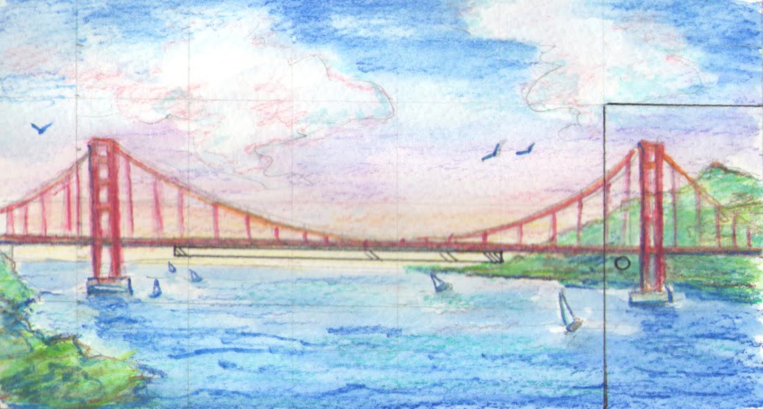 golden gate bridge cartoon. of the Golden Gate Bridge.