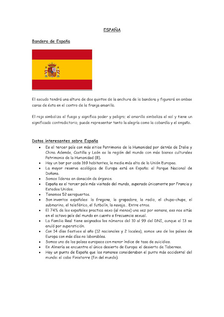 España-bandera y datos del país