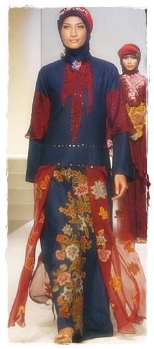  Model  gaun  batik  modern wanita  terkini