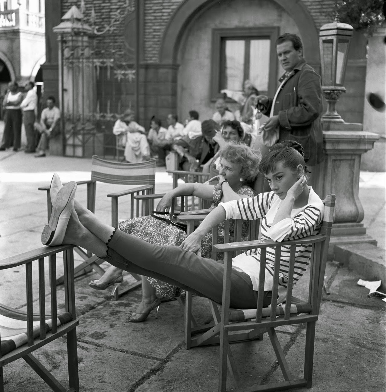 Audrey Hepburn sur le tournage de ‘War and Peace’, 1955