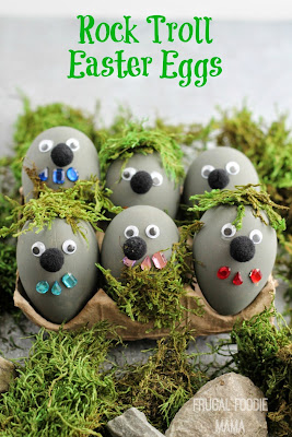 Rock Troll Easter Eggs by Frugal Foodie Mama
