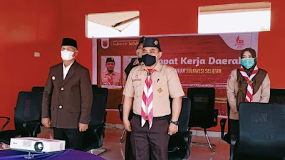 Bupati Enrekang Ikuti Rakerda Gerakan Pramuka Sulsel.