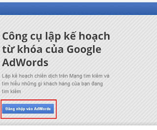 đăng nhập google AdWords