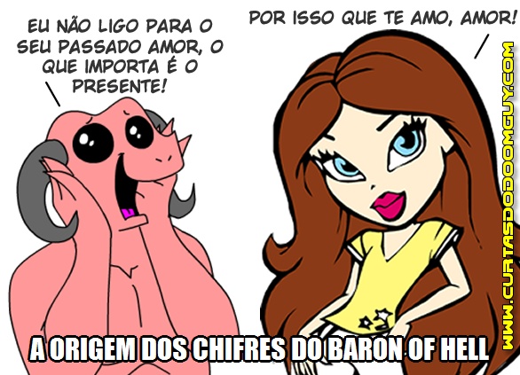 A origem dos chifres do Baron of Hell