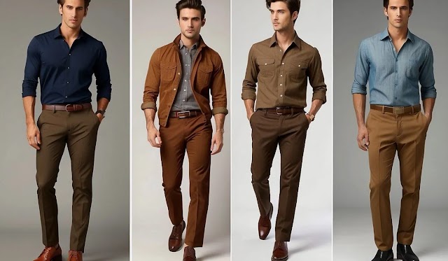 what color goes with brown pants