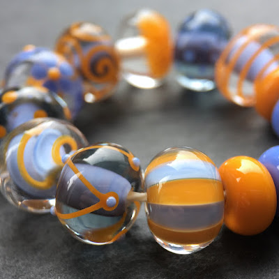 Lampwork glass beads handmade by Laura Sparling