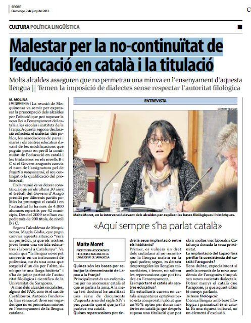 Maite Moret,aquí sempre s'ha parlat català