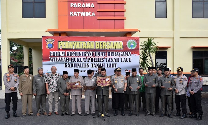 FKUB dan Polres Tala Deklarasikan Pernyataan Bersama Atas Pengrusakan Rumah Ibadah