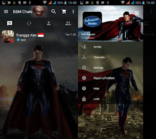 BBM MOD Tema Superman The Man Of Steel v3.0.0.18 Apk Update Terbaru 2016 Gratis 