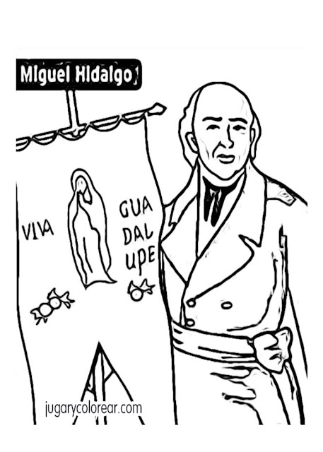  Colorear dibujos de Miguel Hidalgo