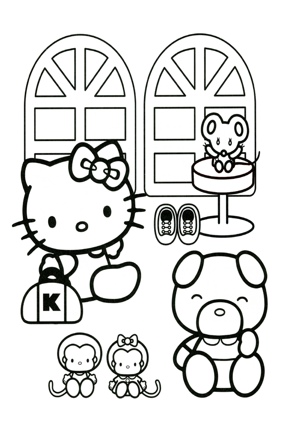 Download Hello Kitty and Friends Coloring Pages - Slim Image