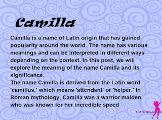 meaning of the name "Camilla"