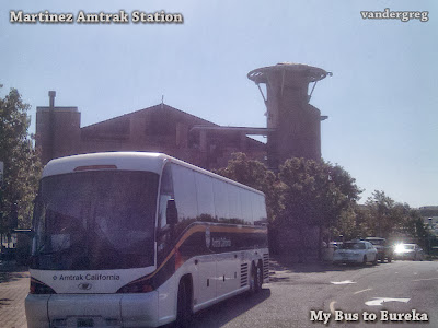 My Bus that Takes me Back to Eureka, California  at the Amtrak Train Station in Martinez