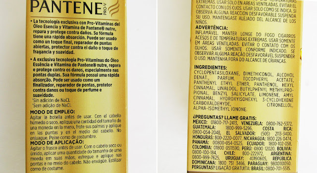 Resenha: Óleo Capilar Pantene Essência e Vitamina