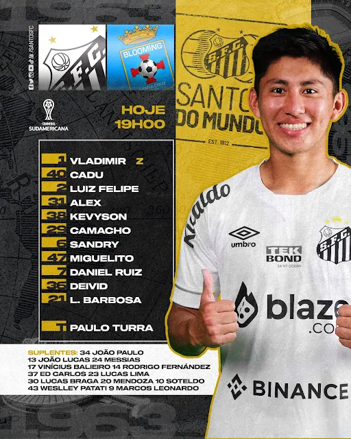 Alineaciones Santos vs Blooming