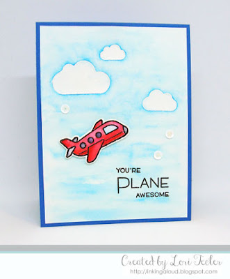 You're Plane Awesome card-designed by Lori Tecler/Inking Aloud-stamps and dies from Lawn Fawn