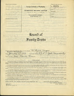 Front page of the Record of Family Traits form from the Eugenics Records Office