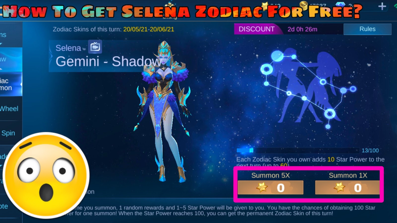 Script Selena Zodiac Mobile Legends Unlock Selena Zodiac