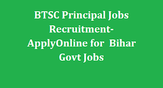 BTSC Principal Jobs Recruitment 2022-Apply Online for  Bihar Govt Jobs