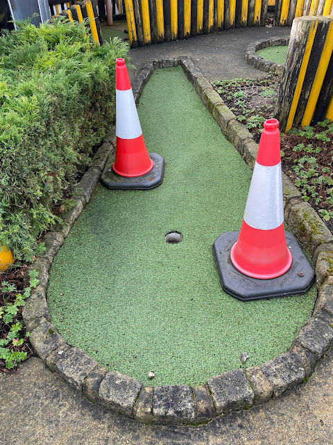 Mini Golf at Gulliver's Land Theme Park Resort in Milton Keynes. Photo by Christopher Gottfried, February 2024