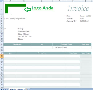 Cara membuat invoice dengan menggunakan Template Microsoft 