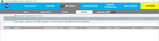 Como Personalizar Cabeçalho Relatório Membros Planilha Excel Grátis