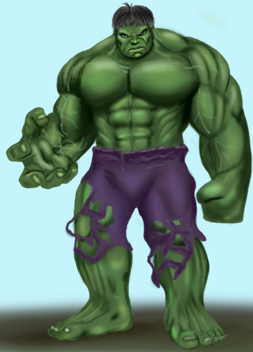 Langkah demi langkah Menggambar Hulk 