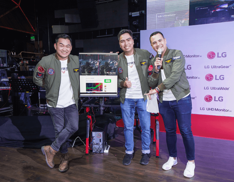 Display of the device during the event with LG ambassador Magic Liwanag and host Andrei Felix