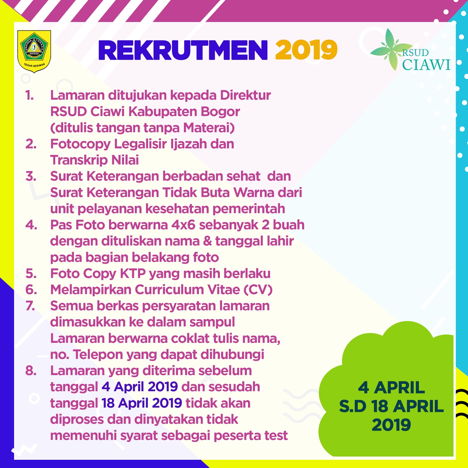 Lowongan Kerja Lowongan Kerja Rsud Ciawi Bogor April 2019