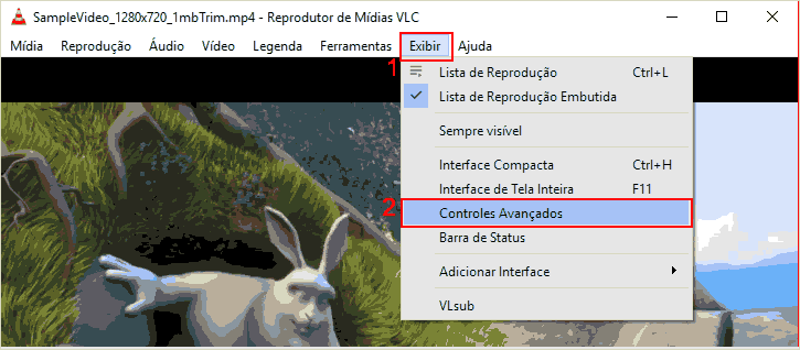 Ativando controles avançados no VLC